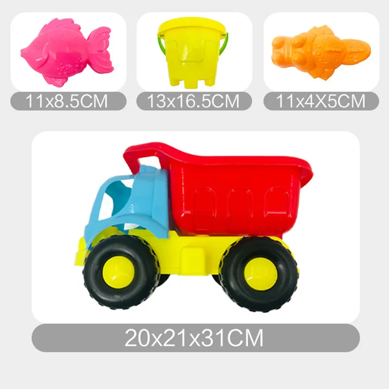 

Children's Beach Toy Set Park Square Seaside Water Toy Parent-child Interaction Baby Outdoor Sand Digging Shovel Sand Bucketgift