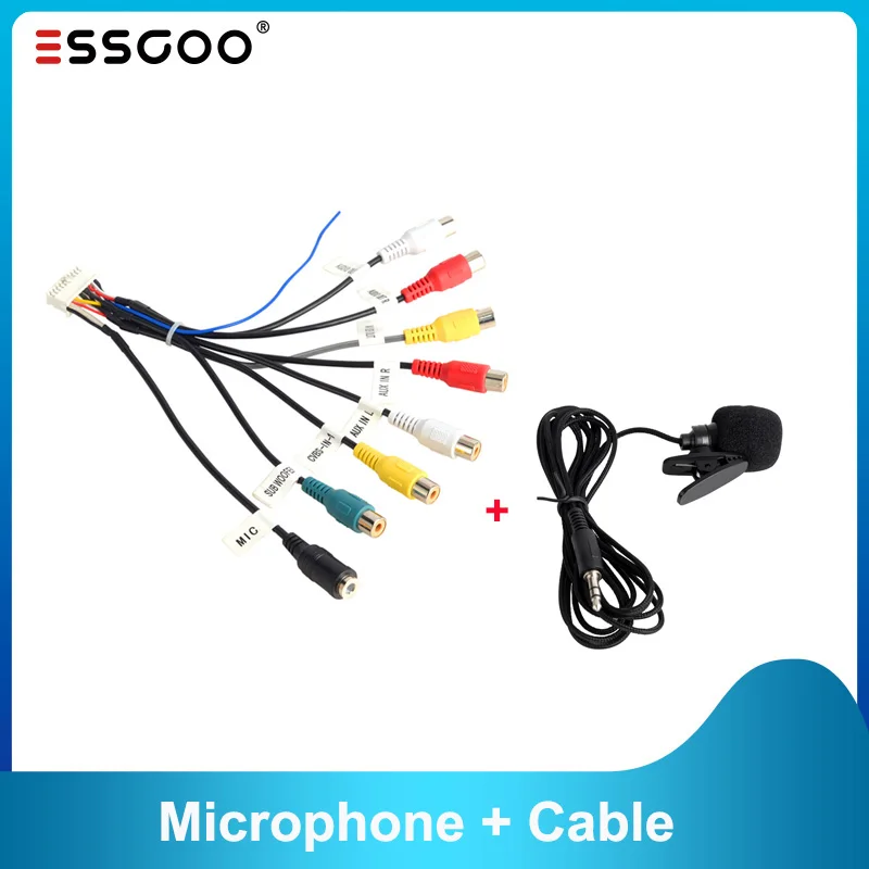 Кабель RCA для автомобильного радиоприемника Essgoo Android подключения внешнего