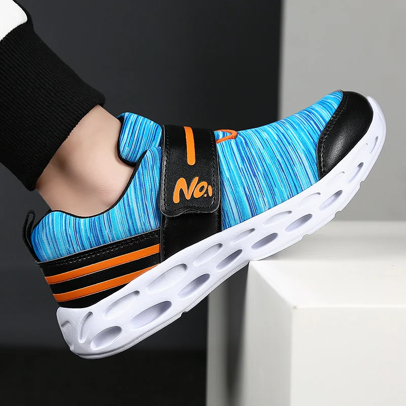 

2021 Fashion Brand Kids Boy Walking Sneakers Non-Slip Casual Children Shoes for Girls Blue Wearable Youth Running Shoe for Boy