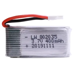3,7 В 400 мАч Lipo аккумулятор для H107 H31 KY101 E33C E33 U816A V252 H6C 25C RC Quadcopter 802035 Lipo аккумулятор 3,7 Lipo аккумулятор