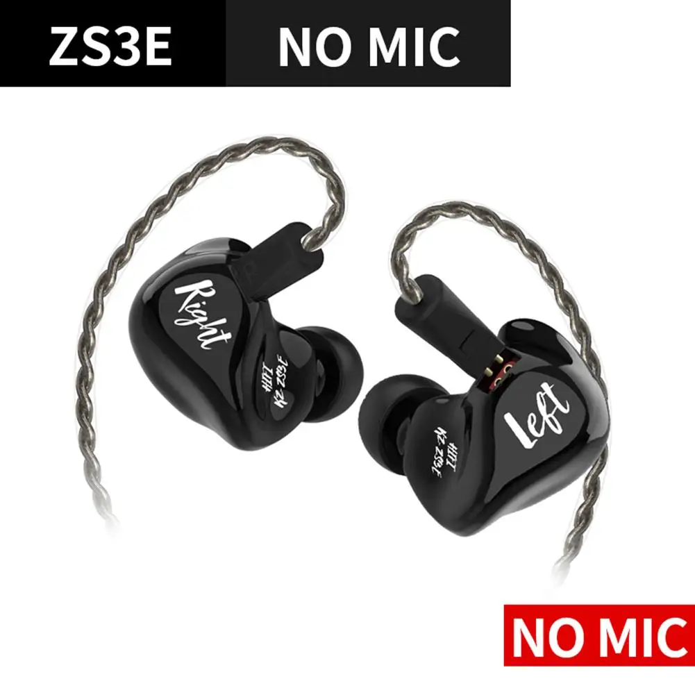Плотным верхним ворсом KZ ZS3E наушники 1DD динамический внутриканальные мониторы