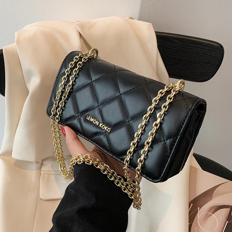 

Women Lingge Chain Bag All-match Messenger Bag 2021 New Fashion One-shoulder Square Bags Luxury Designer Purses and Handbags Cc