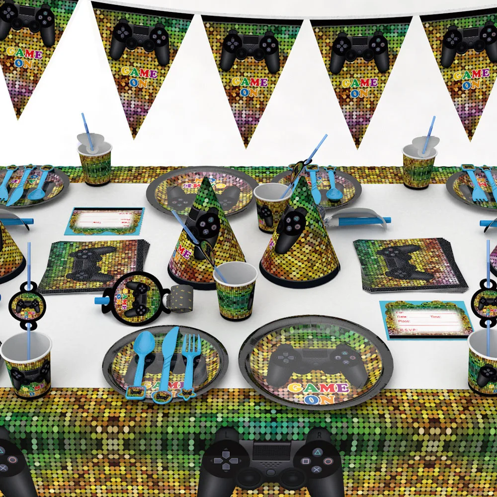 Мультяшная Версия игры на день рождения принадлежности для тематической