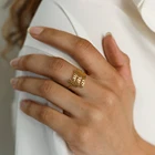 Женское регулируемое кольцо с различными именами, регулируемое кольцо с различными именами, можно сделать на заказ, 1-3 имена, женское модное ювелирное изделие, подарок для матери