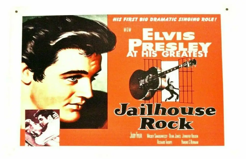 Новый жестяной постер Elvis Presley в концерте значок мужская пещера винтажный вид