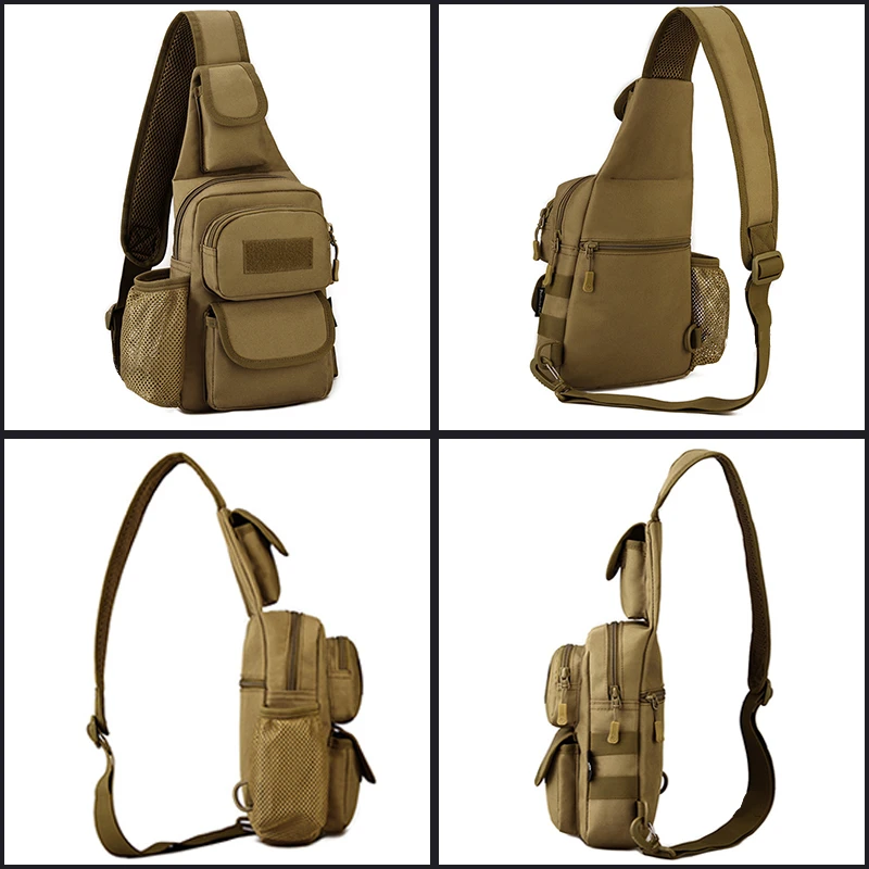 Fiyat Açık Sırt çantası Su şişesi Göğüs çantası Taktik Tek Omuz Askılı çanta Naylon Aşınma Direnci Su Geçirmez Kaplama Sırt çantası