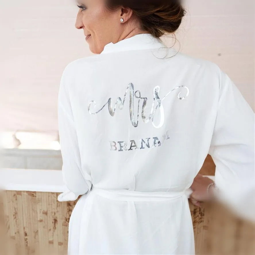 Халат женский Свадебный персонализированный | Женская одежда