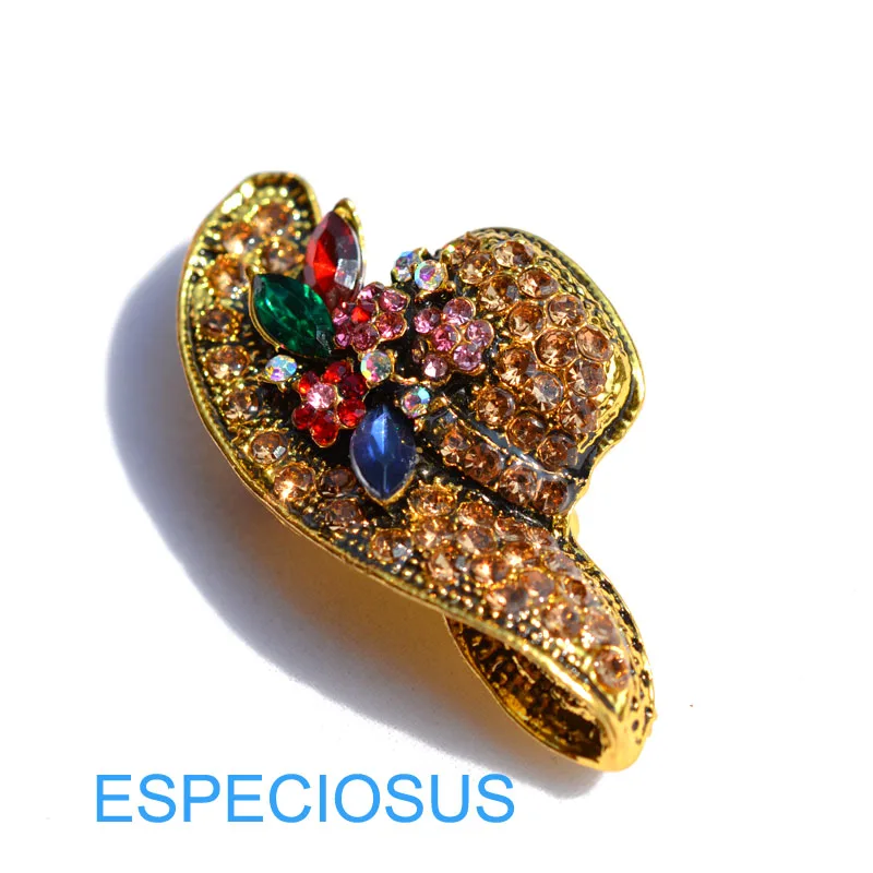 Классические украшения Стразы официальная шляпа Шпилька в виде жирафа с