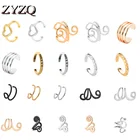 Модные U-образные клипсы ZYZQ для ушей, креативные геометрические серьги без пирсинга спирального дизайна, специальный подарок для девушки, ювелирные изделия