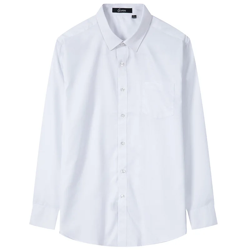 

Middle aged and old men's solid color casual shirt fat man plus size fashion long sleeve shirt dad fashion