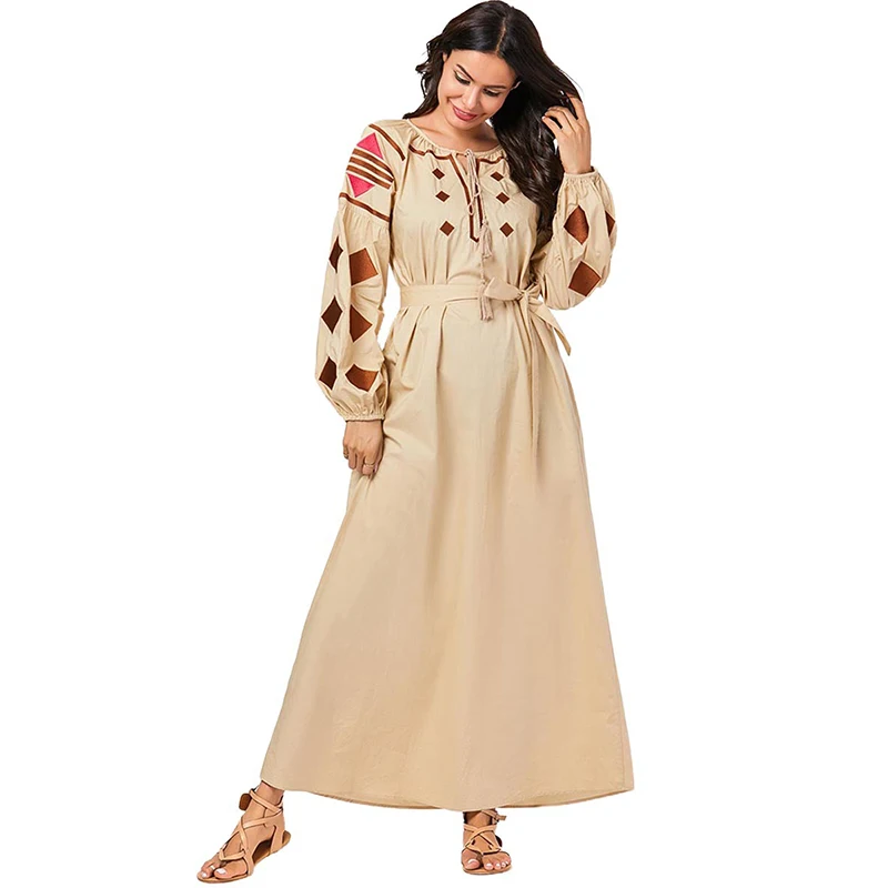 Новое мусульманское платье Дубай Мода размера плюс женское исламское