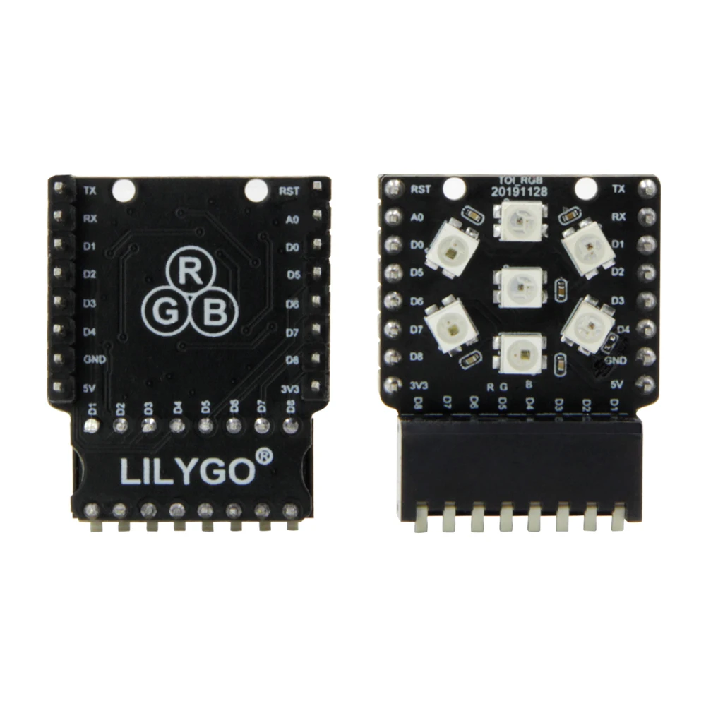 LILYGO®Плата расширения TTGO T-OI WS2812 RGB для головного устройства ESP8266 держатель