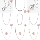 Женская цепочка из серебра 100% пробы, с подвесками