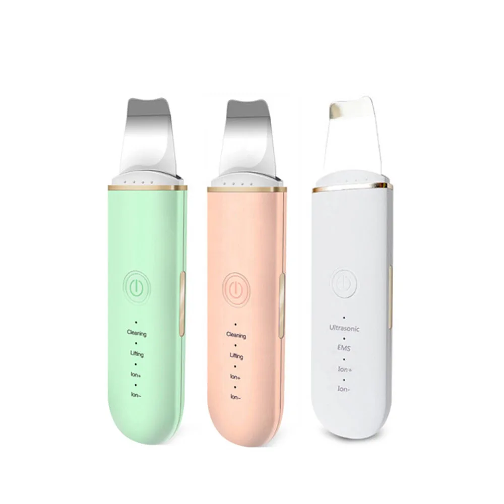 

Ultrasonic Skin Scrubber Facial Cleaner Ion Acne Blackhead Remover Peeling Shovel Cleaner Facial Massager Face Lift Machine