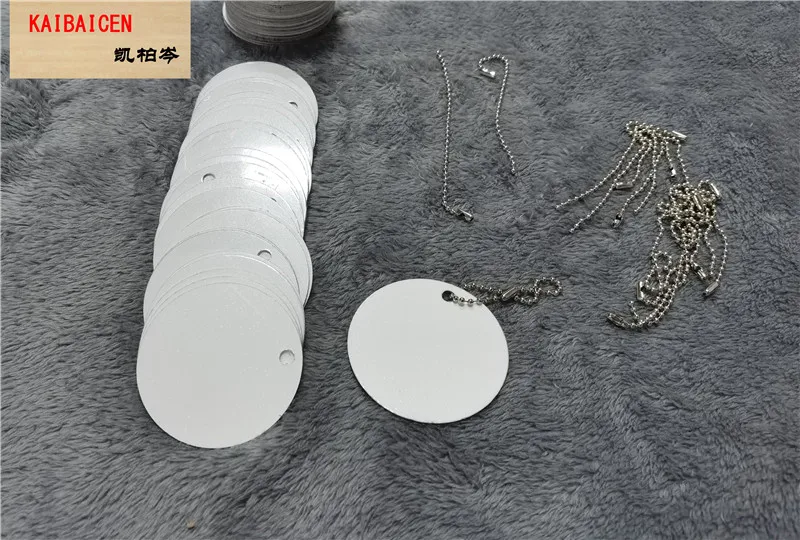 Бесплатная доставка 50 шт./лот пустые сублимационные металлические подвесные