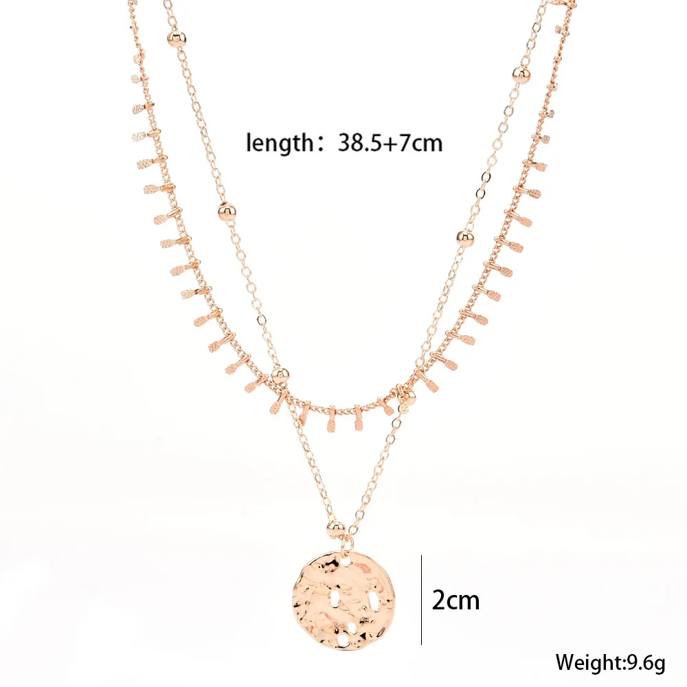 

Ins Net Celebrity Fashion Hot Jewelry Stacking Layered Necklace Hiphop Multi-layer Medal Metal Choker Necklace