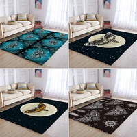 death moth doormat gothic skull area rug butterfly moon star bedroom carpet for living room polyester rug mat