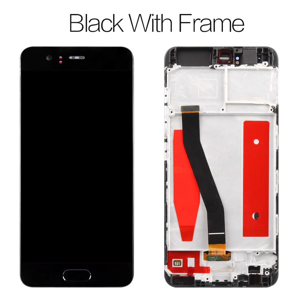 P10 Black with Frame Протестированный 5,5 ''2560x1440 для HUAWEI P10 Plus ЖК-дисплей с кодирующий преобразователь сенсорного экрана в сборе запасные части VKY-AL00 - Цвет: P10 Black with Frame