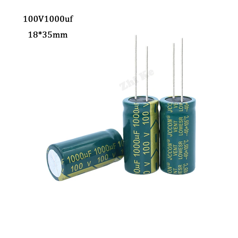 Алюминиевый электролитический конденсатор с низким сопротивлением, 100 в, 1000 мкФ, Размер 18*35 мм, 20% в, мкФ, 4 шт./лот