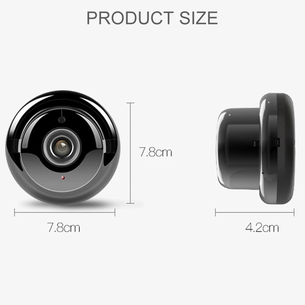 Домашняя мини-камера видеонаблюдения wifi 1080P ip-камера Беспроводная маленькая CCTV инфракрасная камера ночного видения Обнаружение движения Слот для sd-карты аудио приложение