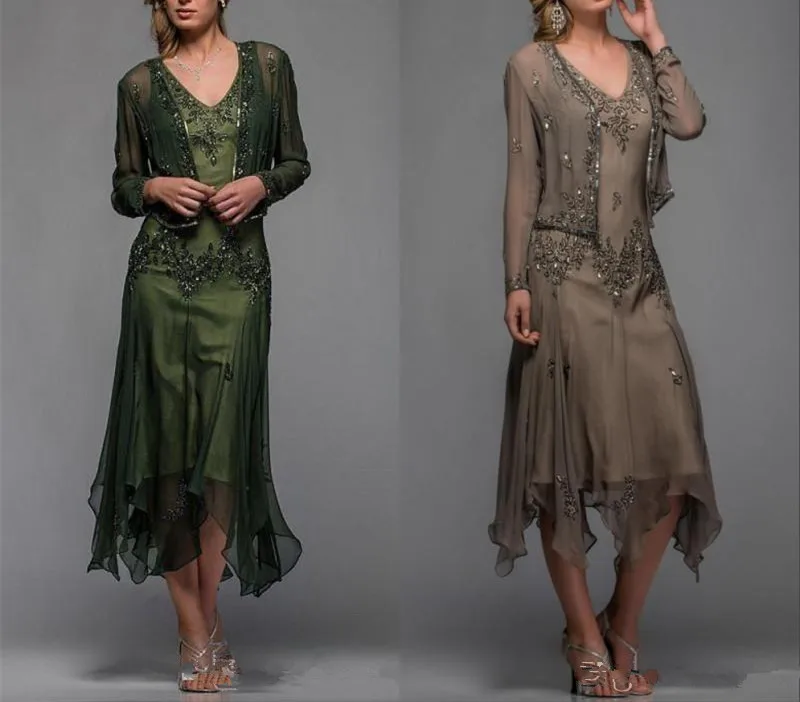 Платье для матери невесты расшитое бисером с V образным вырезом|Платья невесты| |