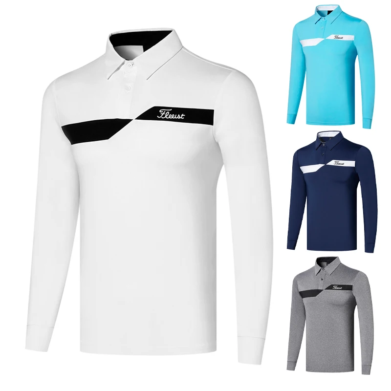 

Men's Golf Wear Long Sleeve Sports Autumn and Winter Korea Outdoor Polyester Multi-color Optional High Quality Polo Sport