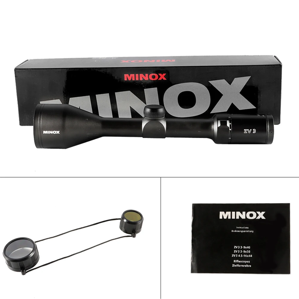 

MINOX ZV 3 3-9X50 BDC 400 Reticle RifleScopes With 1 Inch Tube Long Eye Relief Tactical Scope For Hunting chasse