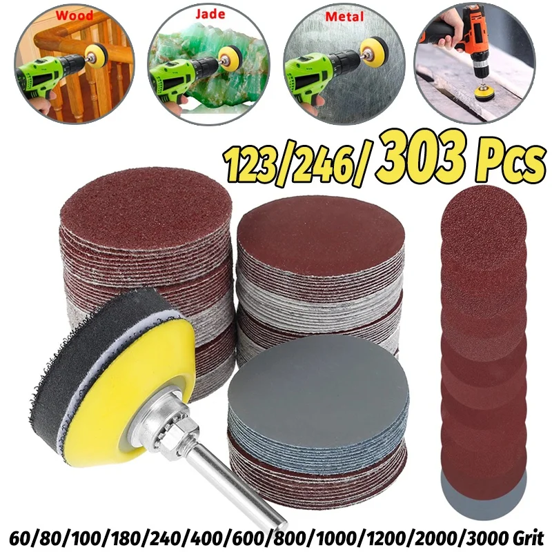 

Шлифовальный диск 2 дюйма, шлифовальный диск 60-3000 грит, шлифовальный диск, полировальное колесо с абразивной полировочной пластиной для рот...