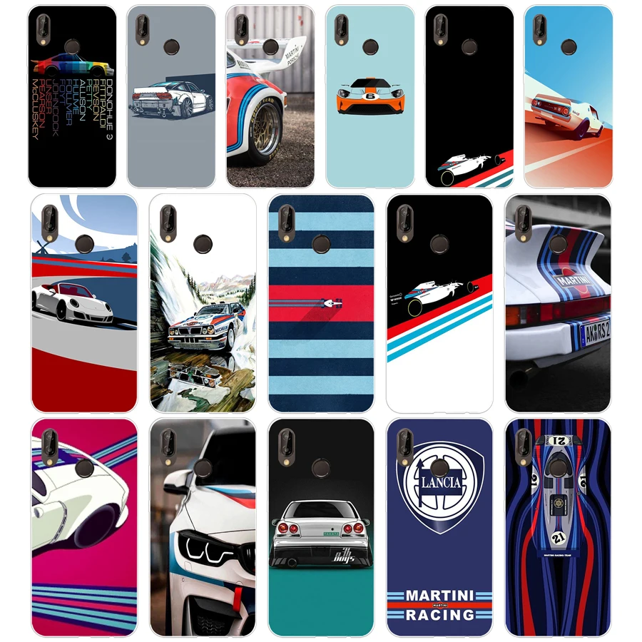 Мягкий Силиконовый ТПУ чехол 143FG Martini Racing colors для huawei Mate P20 P30 Llte Pro Y6 Y7 2019|Бамперы| |