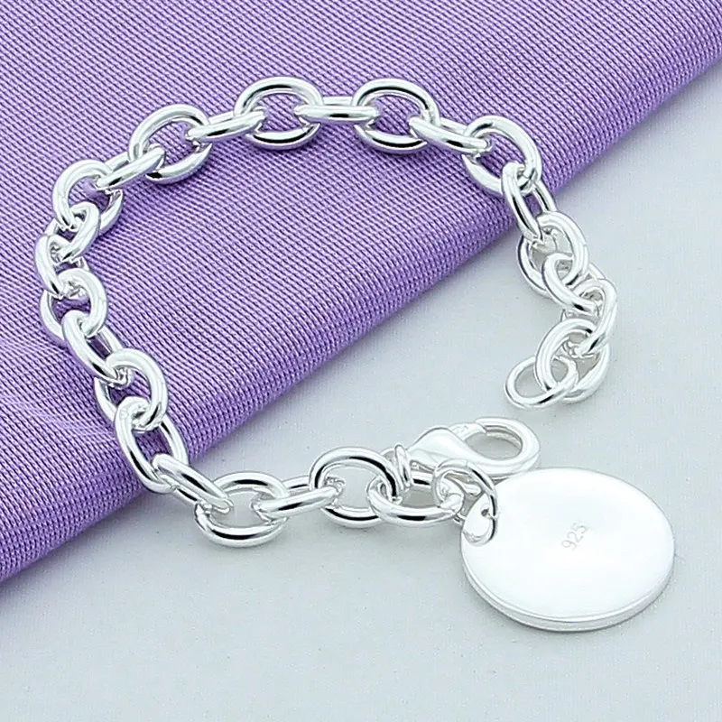 Модные серебряные браслеты на цепочке ювелирные изделия с подвесками в форме