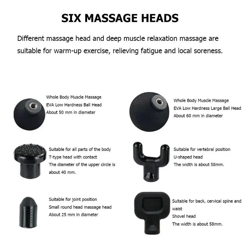 6 высокочастотный вибрирующий мышечный массажный пистолет для упражнений