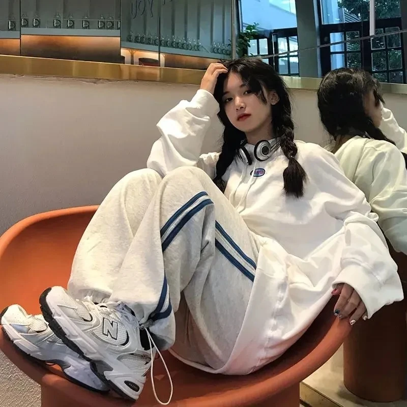 

Plus size Women Hoodies Sweatshirt Fleece Tracksuit Sports Sweatshirt 2021 Spring autumn Winter korean Casual Loose Jumpe