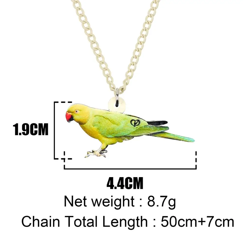 Bonsny акриловая подвеска в виде Розы колье милая птица животное ювелирные изделия
