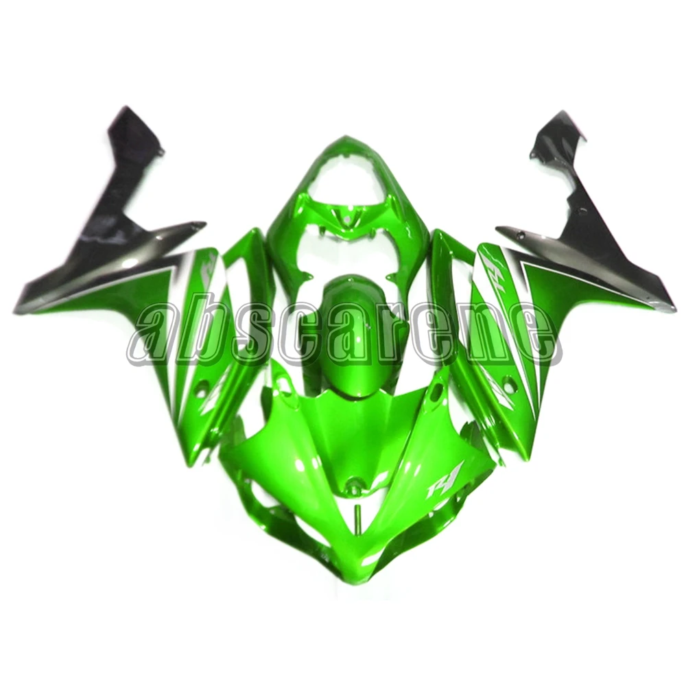 Жемчужно зеленый плоский черный полный комплект обтекателей для Yamaha YZF1000 R1 2007 2008