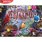 Алмазная живопись HUACAN 5D сделай сам, полноразмерная мозаика с изображением животных, птиц, стразы, вышивка крестиком, текст, приветственный Декор