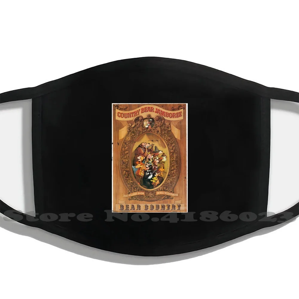 

Country Bear Jamboree Bear Country Poster ( Distressed ) Fashion Trendy Filter Masks Face Mask Country Bear Jamboree Country