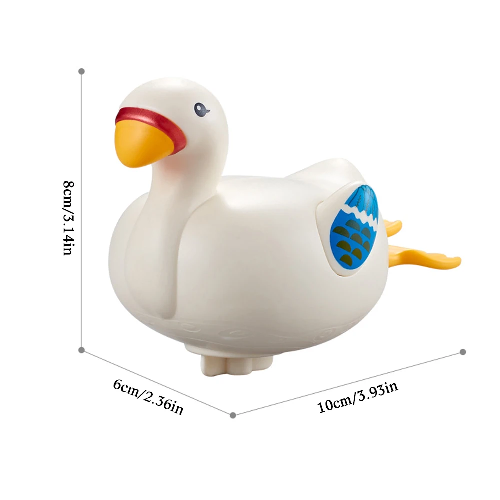Baby Bath Toy Swan Clockwork Bathtub Toy Playset for Baby Toddlers