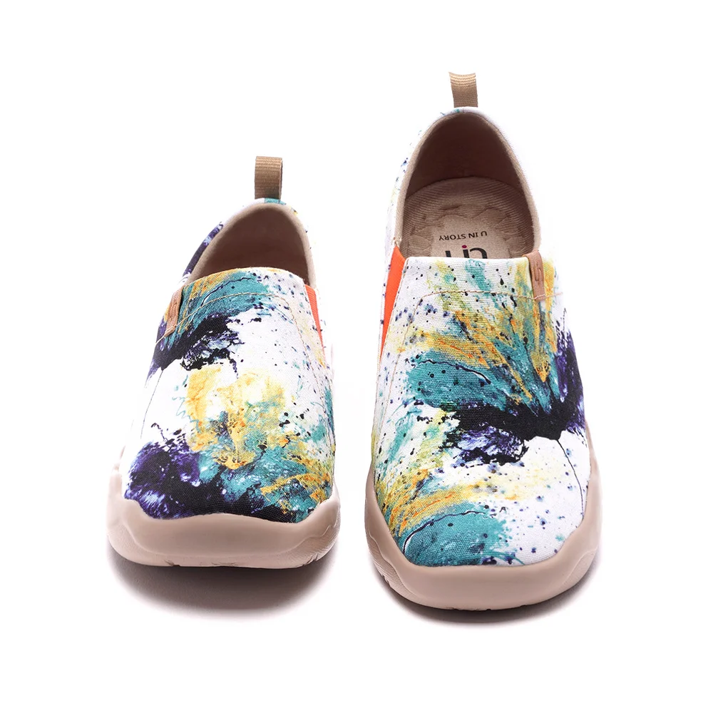 

UIN/женские легкие слипоны; Прогулочные кроссовки на плоской подошве; Повседневная дорожная обувь с цветочным рисунком; Oopsie Daisy
