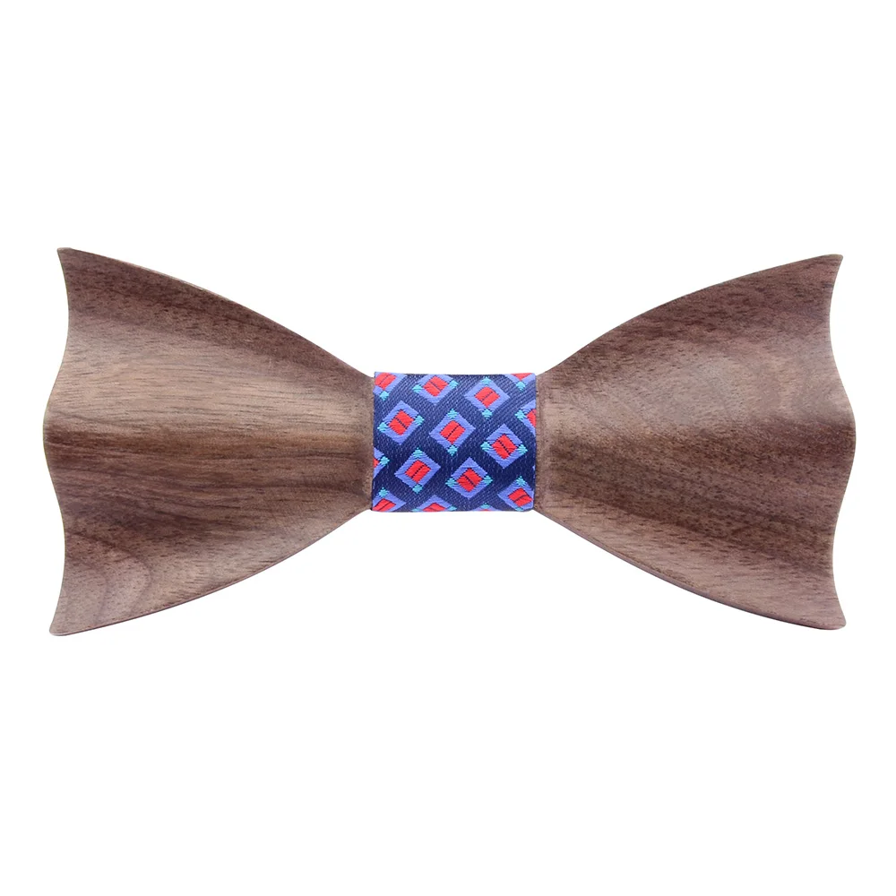 Пейсли 2020 Новый 3D деревянный галстук бабочка набор Шелковый Карманный