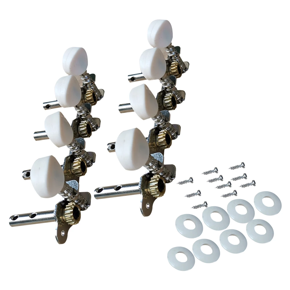 

2pcs Pegs Mandolin Tuner Round Head Left Right 8 String Buttons Guitar Key Adjust Accessories Parts Replacement Practical