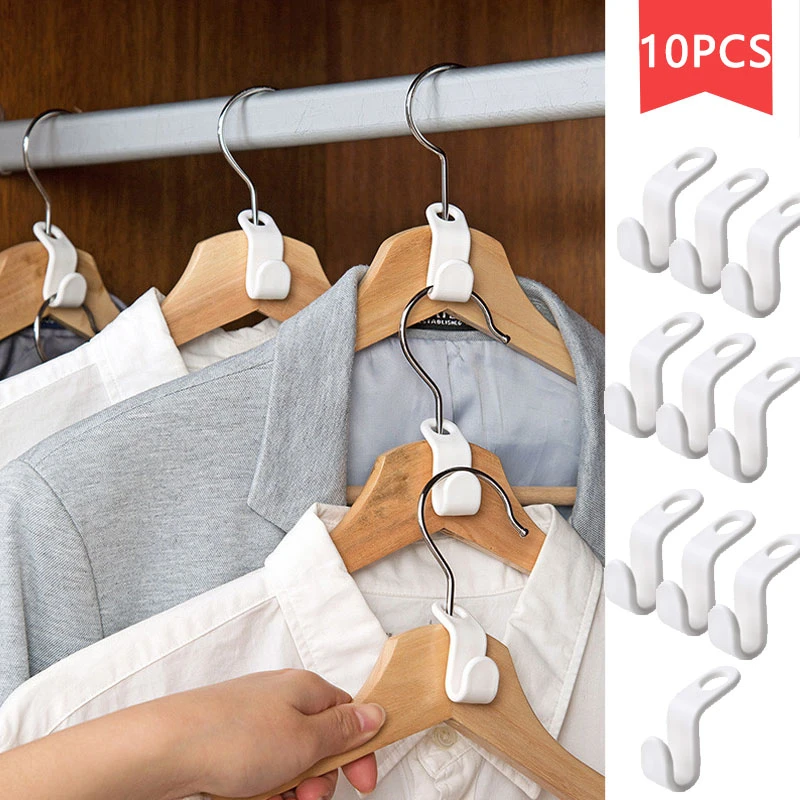 

10/20 pcs Connect Hooks for Hanger Wardrobe Closet Connect Hooks Rails Storage Organzier Hook Clothes Organzier Linking Hooks