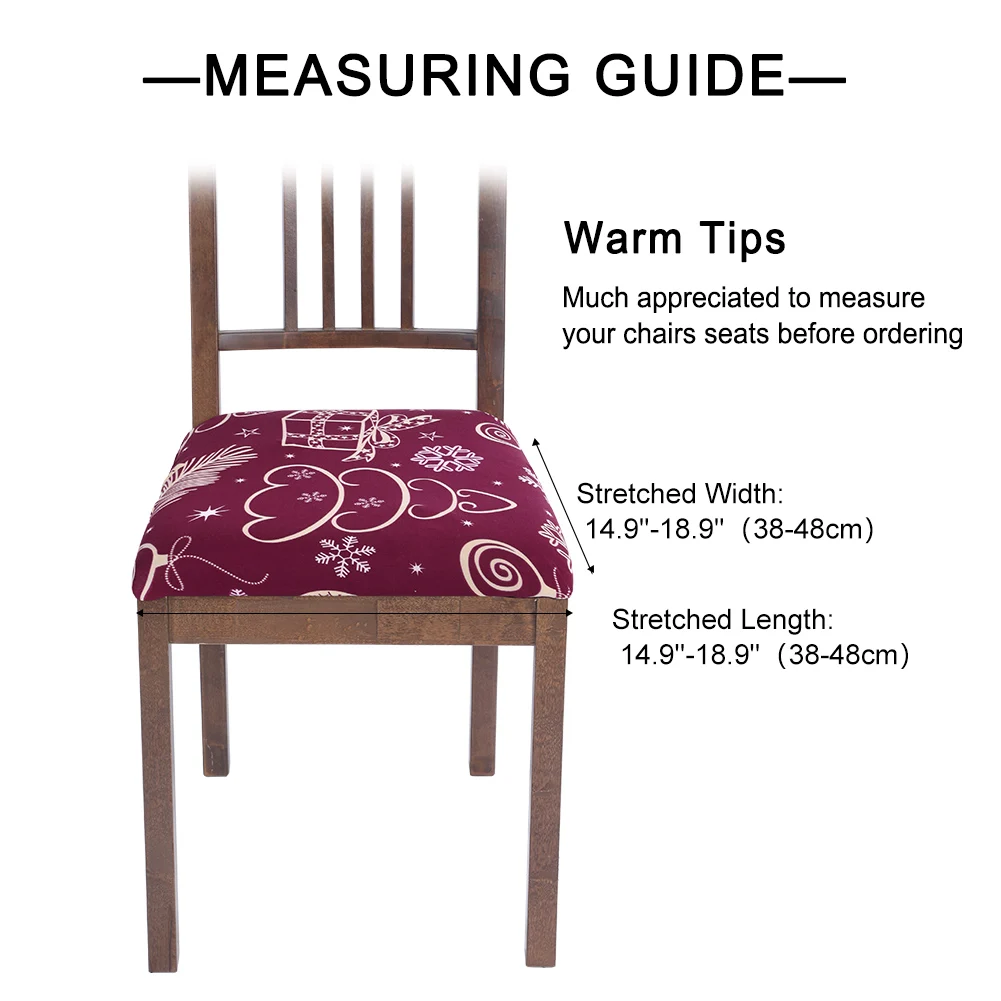 Растягивающиеся чехлы для сидений обеденного стула с принтом съемные моющиеся