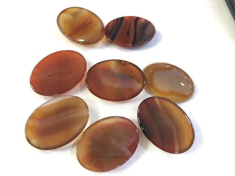 Wholesale 30x40mm Natural Stone Red Onyx 6pcs/lot  Oval Carnelian CAB CABOCHON  Beads  Agate DIY jewelry Accessories