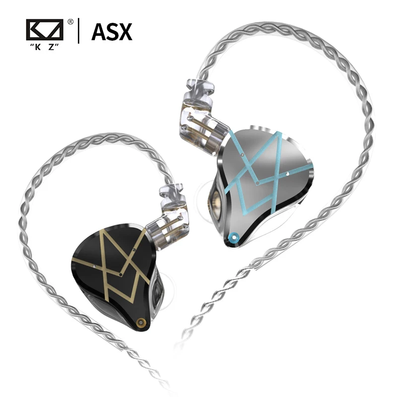 

Наушники-вкладыши KZ ASX, 20ba, HIFI, со сбалансированным якорем, с шумоподавлением, спортивные