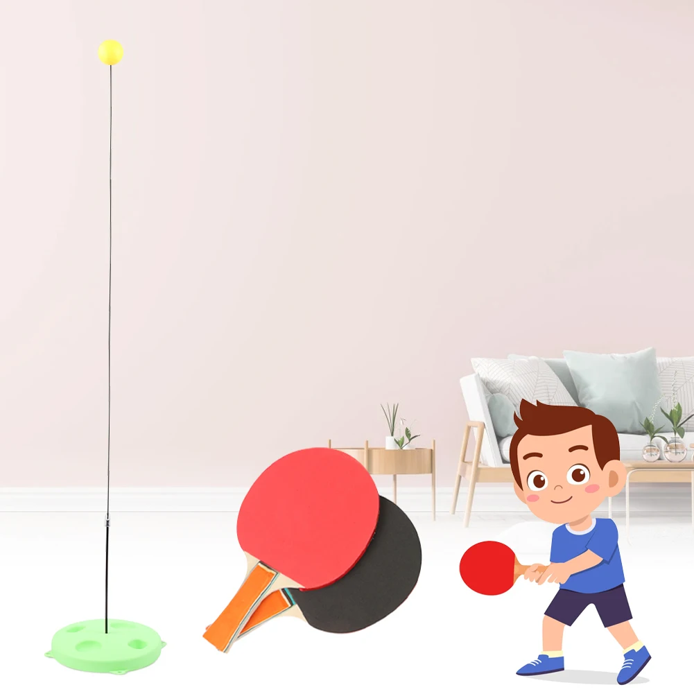 

Table Tennis Practice Trainer Rebound Ping Pong Trainer Paddle Flexible Soft Shaft Decompression Sports Device for Kids Adults