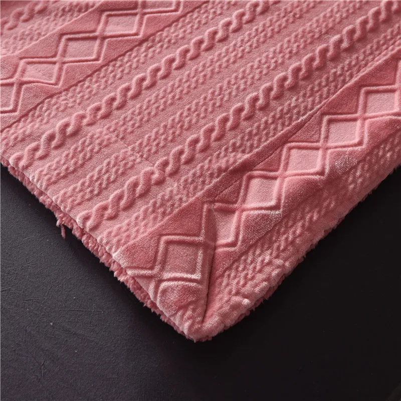 Двойное утолщенное кашемировое одеяло из ягненка для кровати дивана зимнее