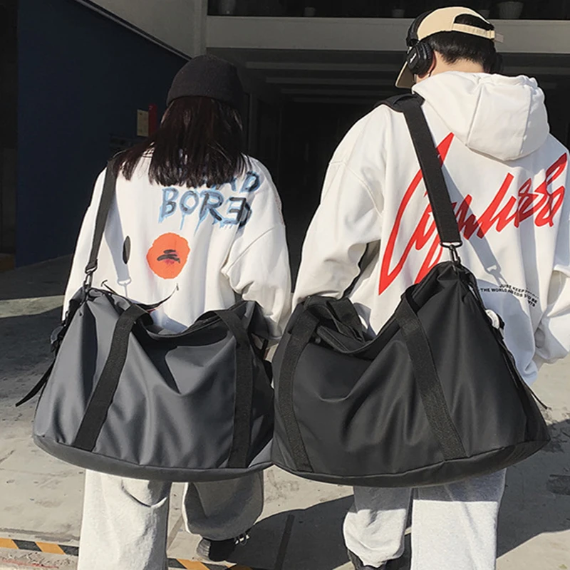 Designer Fitness Travel Tote Unisex Fashionable Large-Capacity Travel Bags Men Simple Black Sports Women's Shoulder Bag 2021