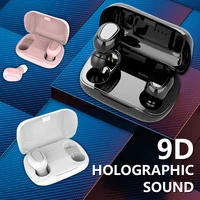 tws bluetooth 5 0 earphones 2200mah charging box wireless headphone 9d stereo sports waterproof earbuds headsets with microphone
