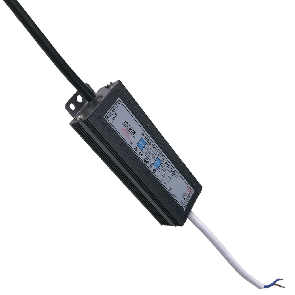 Водонепроницаемый Импульсный источник питания 36 Вт IP67 12 В 24 для ленты ограждения