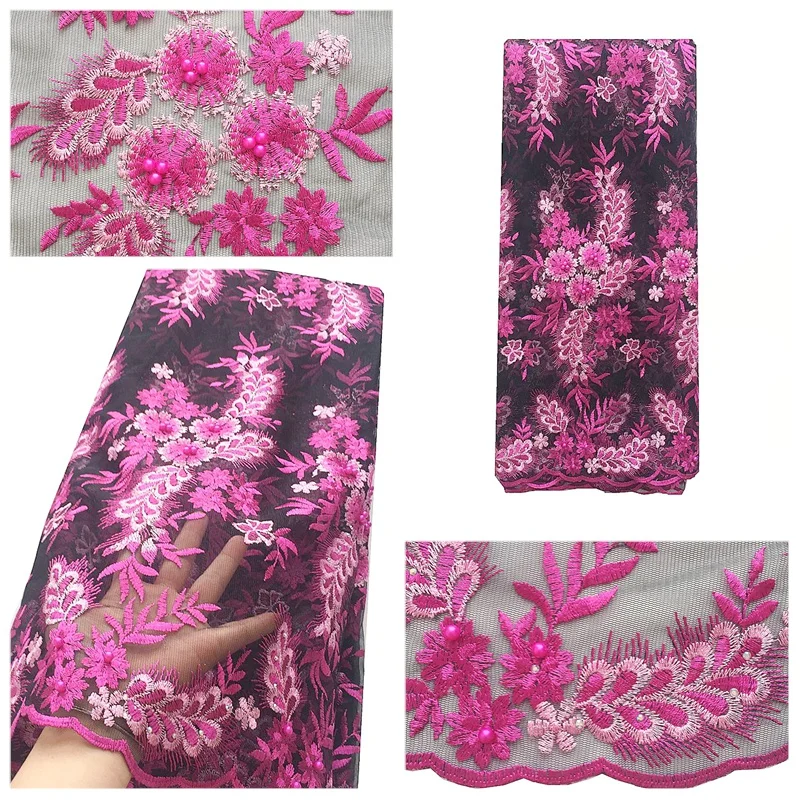 Сливовые Свадебные французские кружева ткани высокого качества Тюль